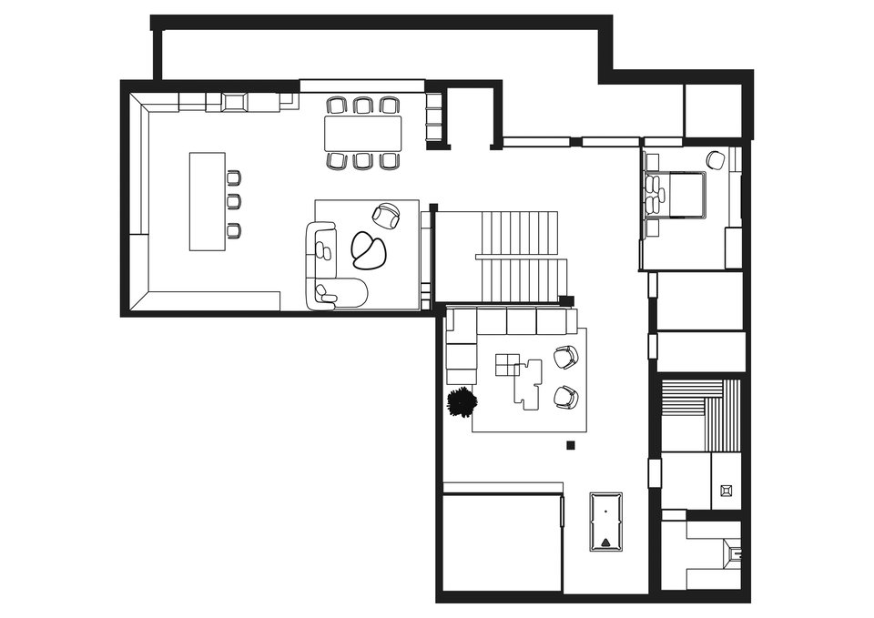 Plan du sous-sol de la villa